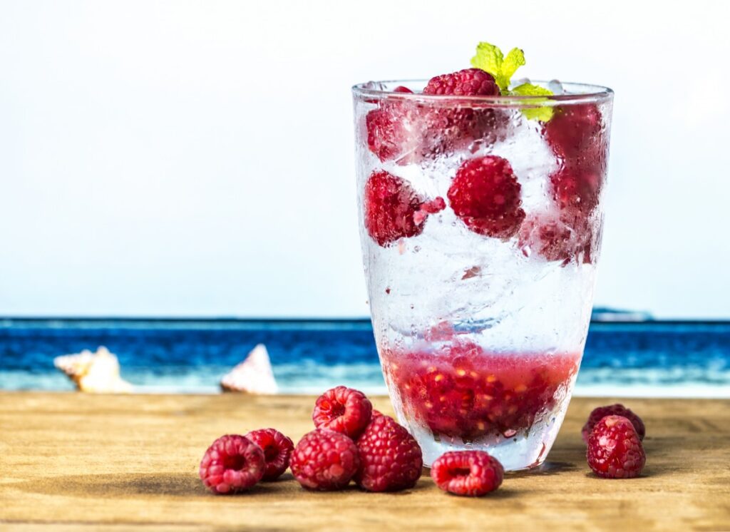 acqua aromatizzata lampone