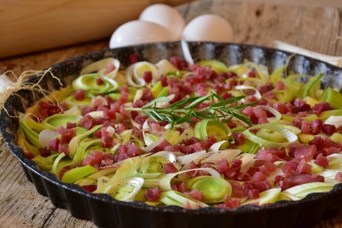 torta salata porri francese
