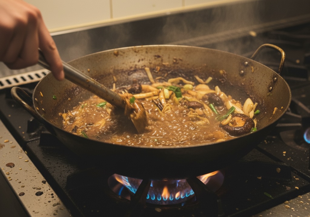 fondo bruno per ramen